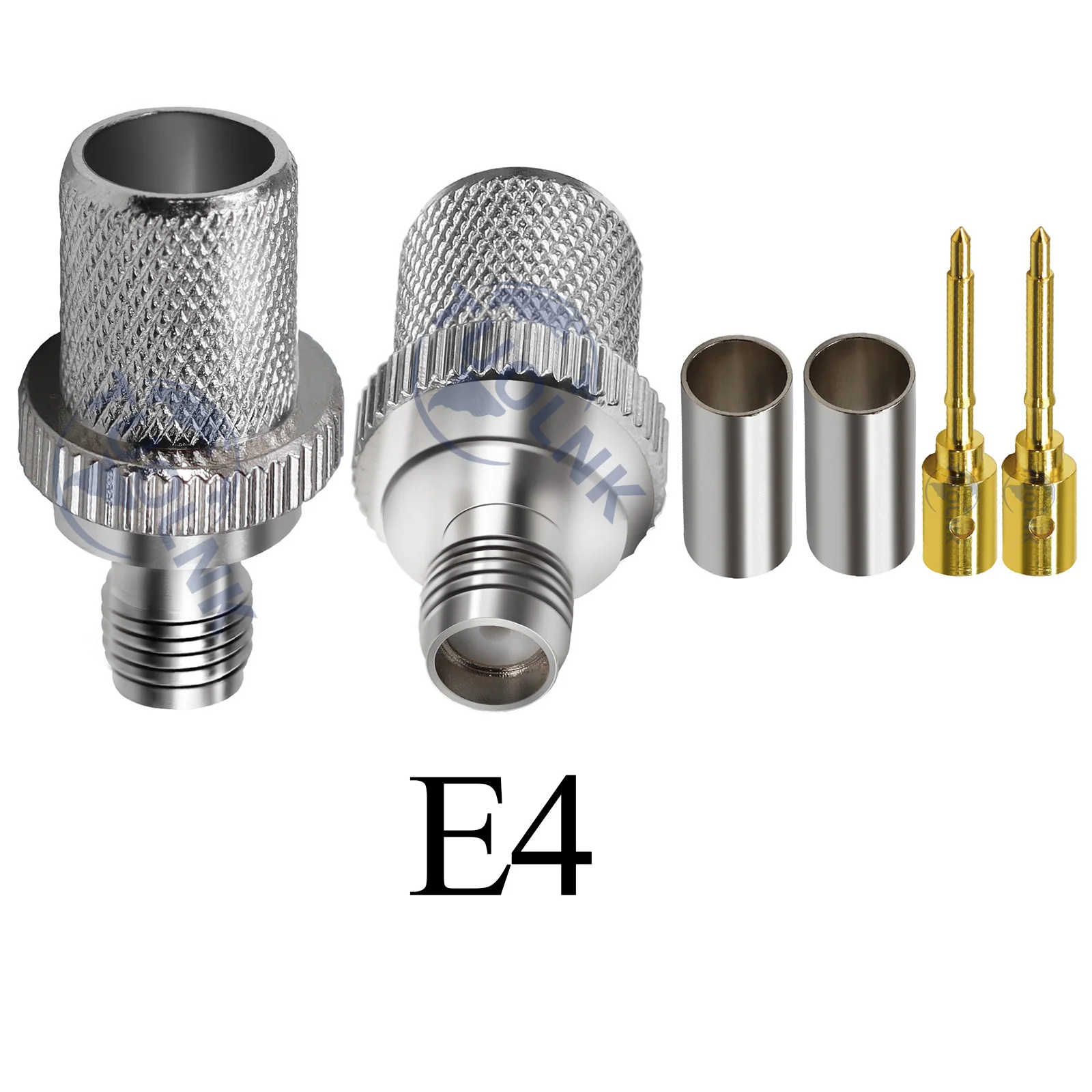 SMA Male RF Connector Plug Crimp SMA Male Female Copper Nickel Plating Crimp Kit for RG8 7DFB LMR400 50-7 wire