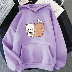 Panda Bear Bubu Dudu Printed Clothes Cartoon Hoodies Men/Women Hooded Sweatshirt Korean Pullovers Long Sleeve Pocket Male Casual