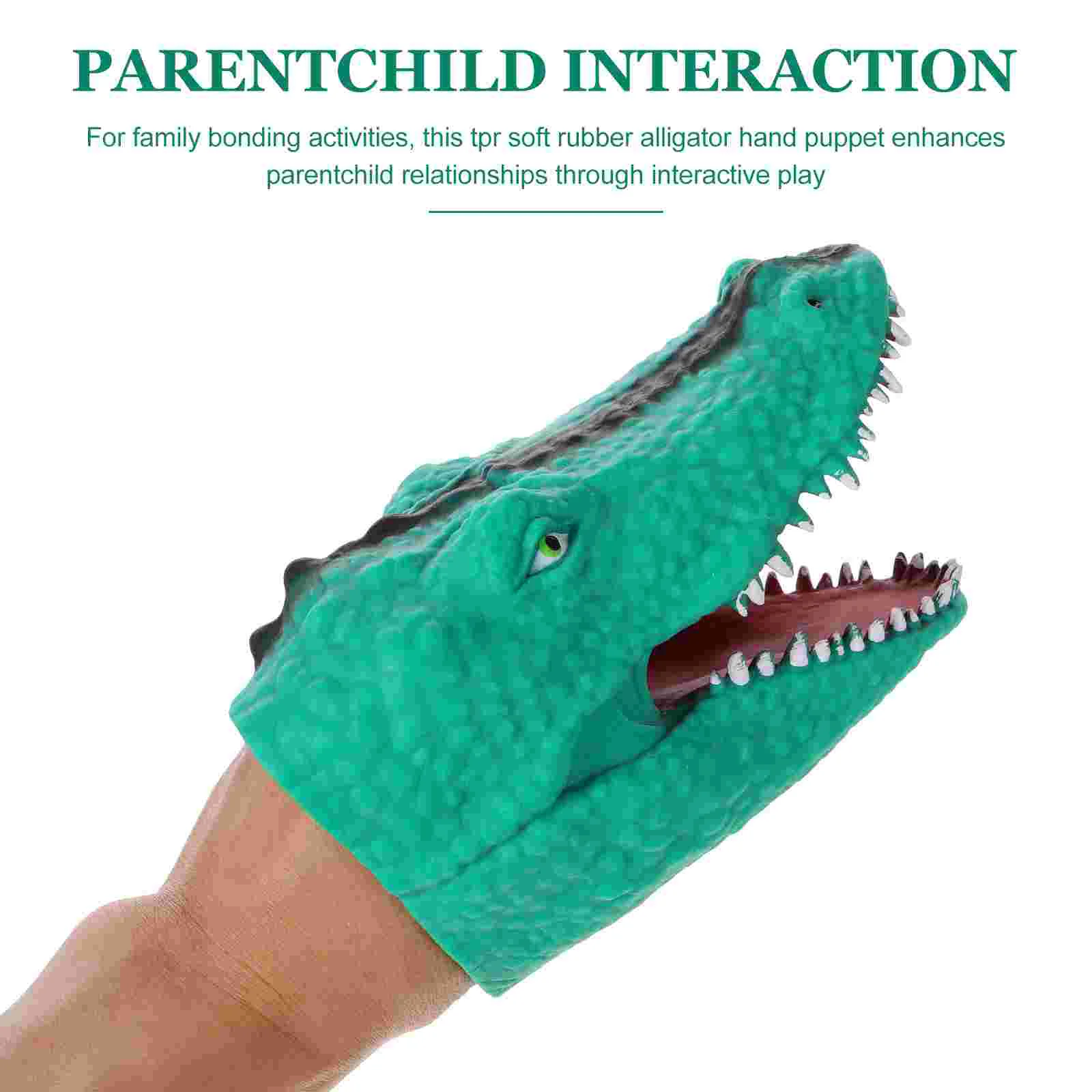 Speelgoed Krokodil Handpop Dinosaurus Vinger Interactieve Puppets Volwassen Zachte rubberen klauw