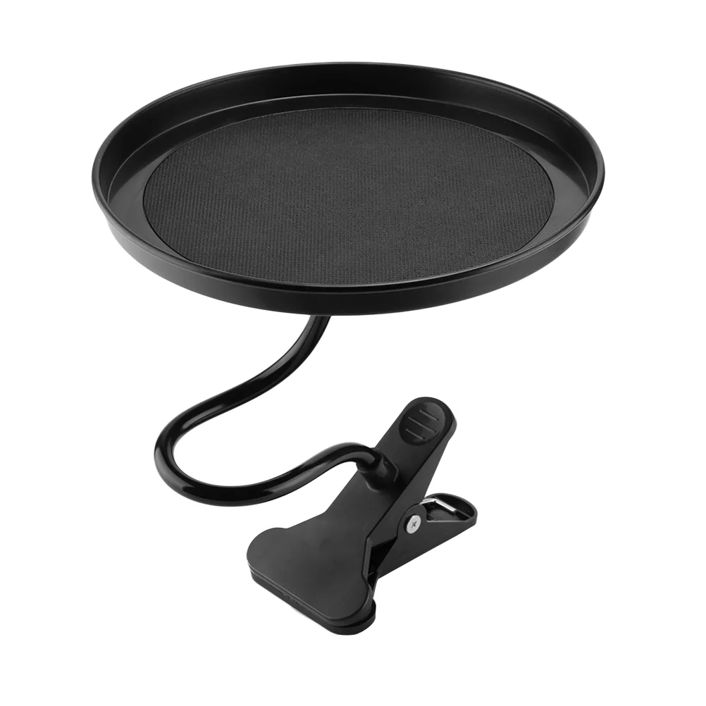 

Multi-Functional Car Seat Tray Round Flexible Clip Food Drink Tray Holder (Black) A20