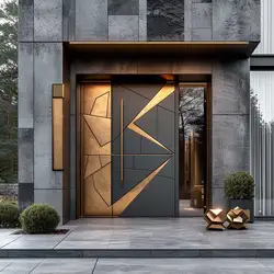 Double Aluminium Pivot Entrance Door Exterior Stainless Steel Front Pivot Door for House Custom-made Aluminum Entry Door