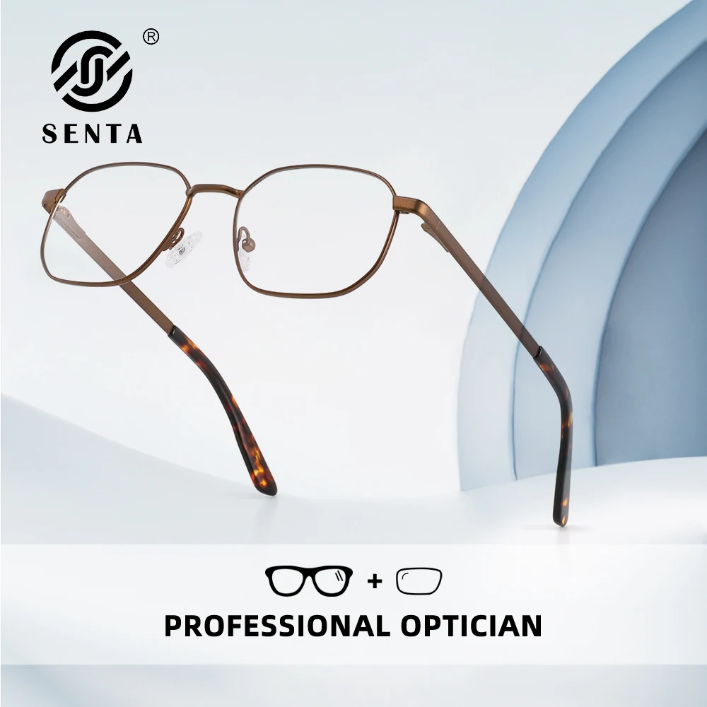 

Античные бронзовые квадратные металлические оправы, полухромные очки для чтения с защитой от синего света, мужские и женские винтажные роскошные линзы для близорукости по рецепту