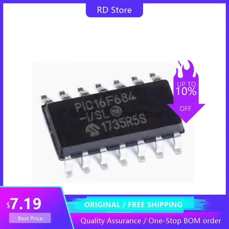 

5PCS PIC16F684-I/SL chip 8-bit PIC microcontroller SOP-14 Free Shipping