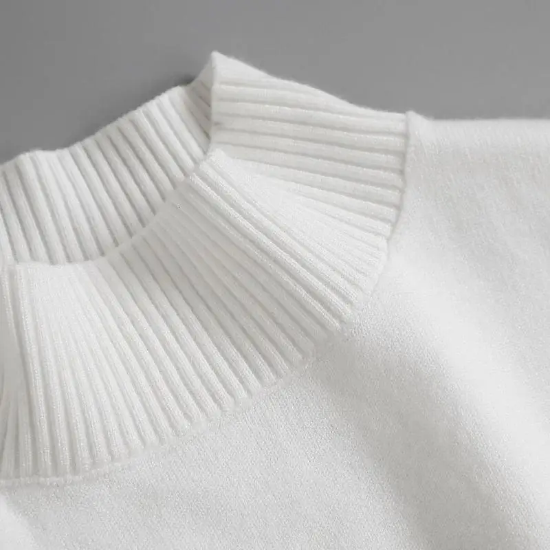 652F Knit Shawl Mock Ribbed Neck Winter Warm For Women Neck Wrap Knitted Elastic False Collar Warm Winter Cycling