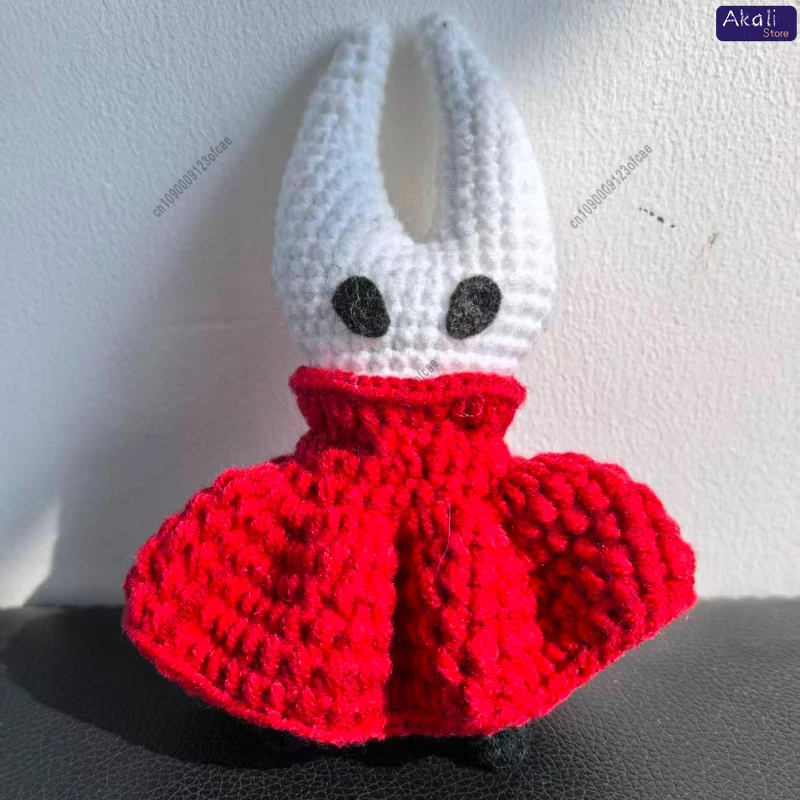 Gantungan Kunci Hollow Knight 2 Hornet Buatan Tangan, Aksesoris Tas Rajut Lucu, Liontin Jubah Merah, Hadiah untuk Gamer, Aksesoris Anime, Dekorasi Lucu