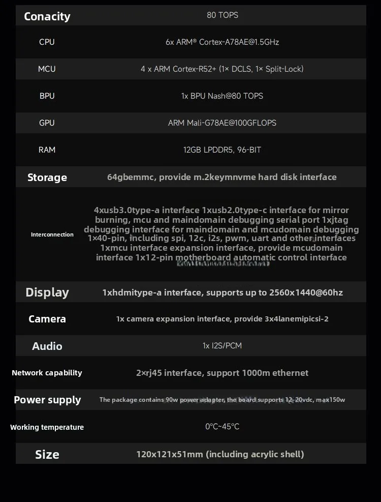 S100 روبوت AI edge Computing ROS اللوحة الرئيسية X5 Kit jetson Aran