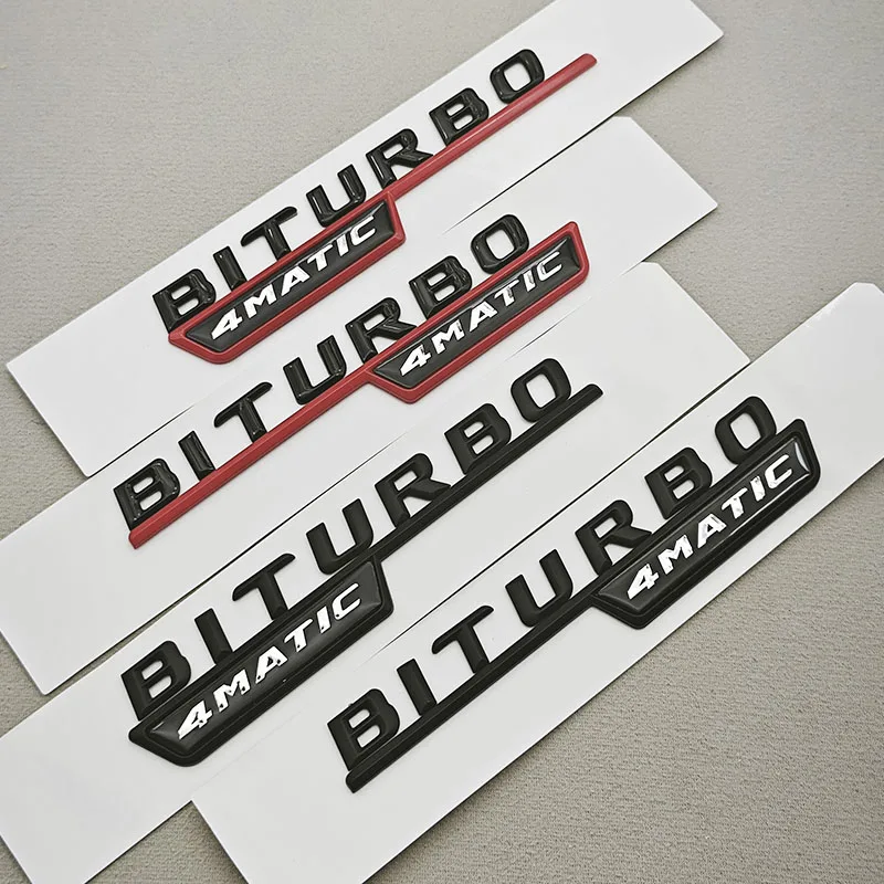 

Logo TURBO 4MATIC Car Emblem Both Side Fender Badge Sticker For Mercedes Benz AMG X247 C117 W117 GLE53 GLA45 A45 A35 CLA35 CLA45
