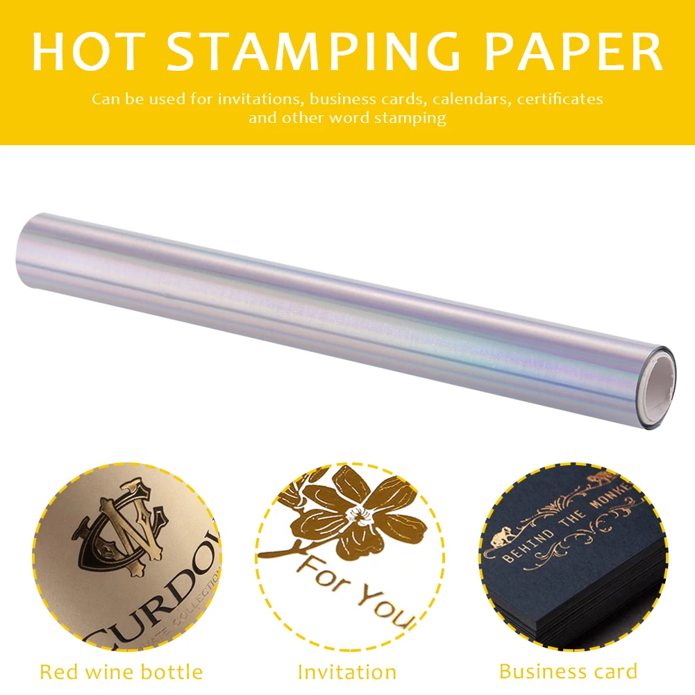 Picture 3: 19.3cmx5m Holographic Heat Transfer Paper DIY Crafts Heat Activated Foil Rolls