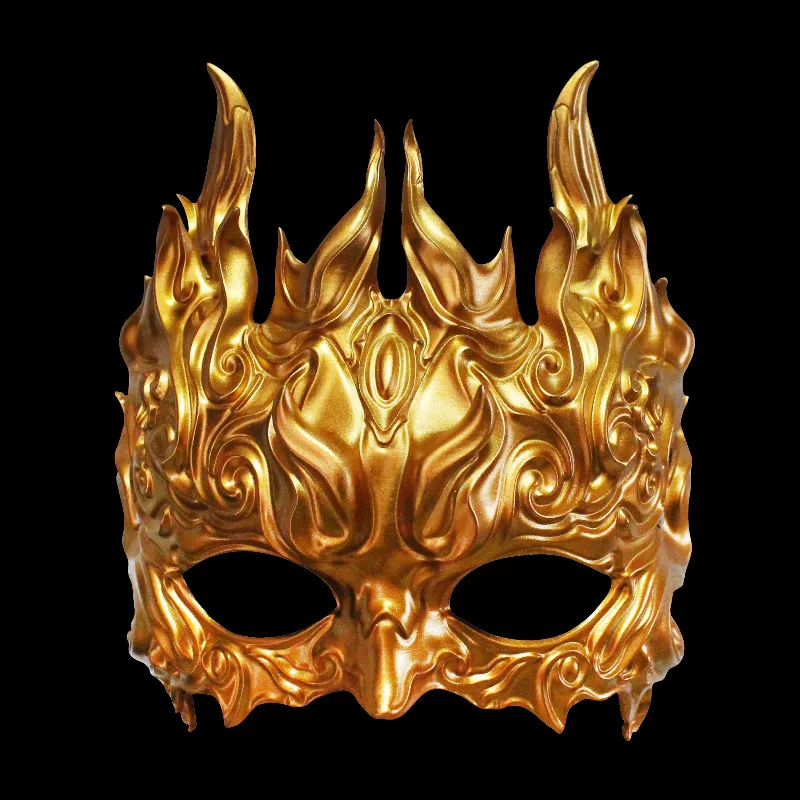 

Mask Men's and Women's Same Style Handmade Carved Resin Material Fashionable All-Match Simple Suitable Halloween Chinese Style