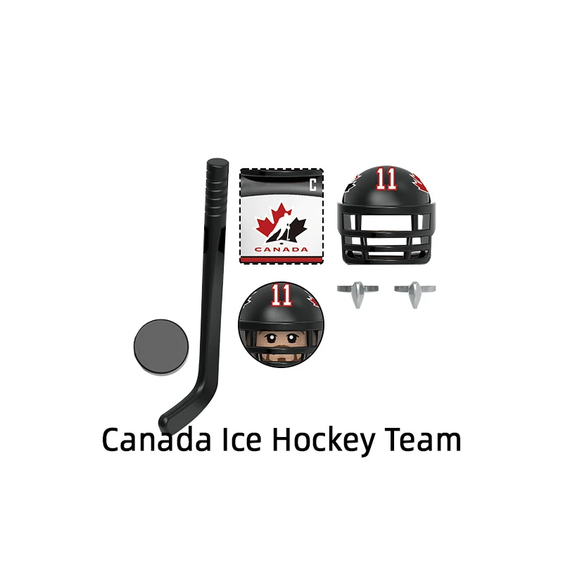 The G0164 Ice Hockey Team Model Blocks MOC Bricks Set Gifts Toys