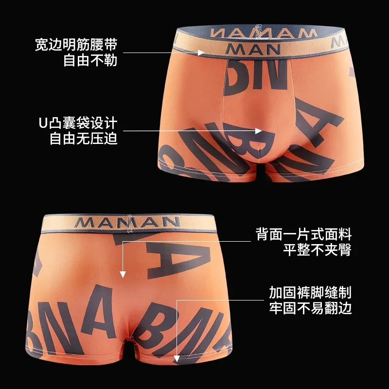 Men's Underwear Youth Antibacterial Breathable Boxer Shorts Head Large Size Loose Comfortable Men's Shorts Boxer Shorts