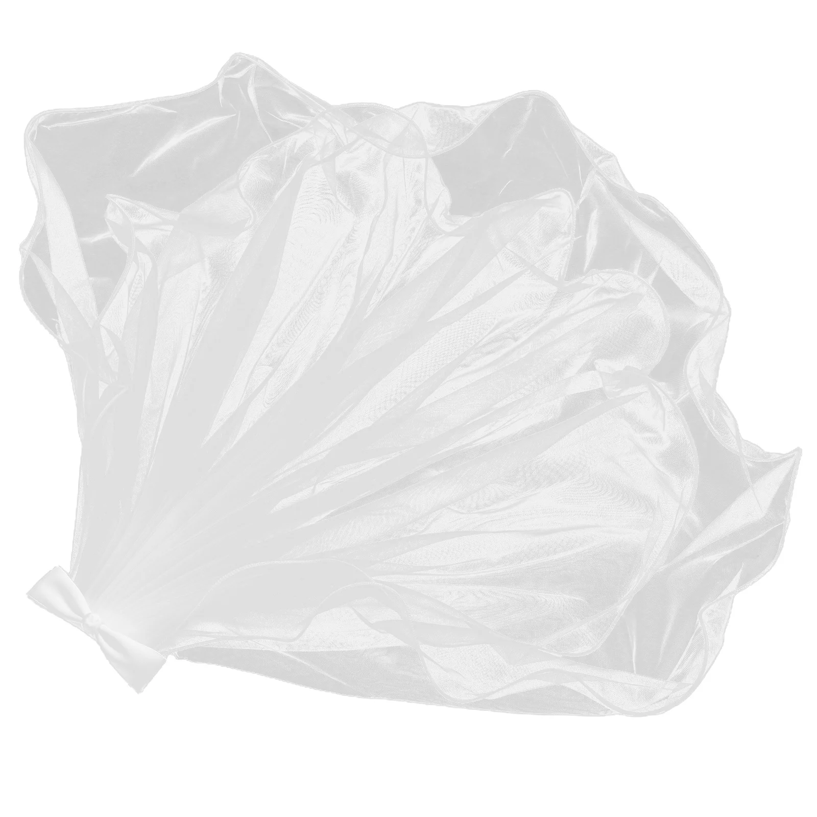 

Short White Bridal Veil Bow Edge Elegant Wedding Accessory Comfortable for Parties Photoshoots Veil Bow Bridal Hair Veils