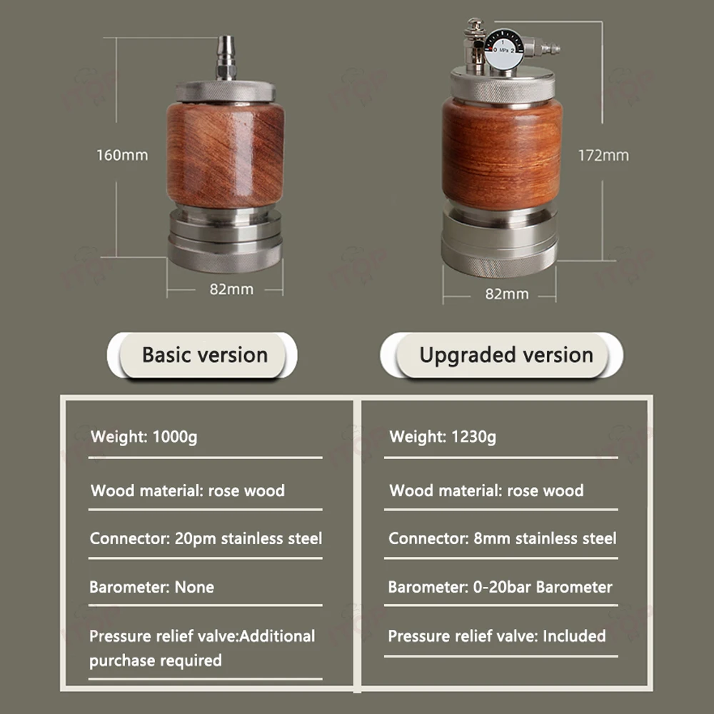 ITOP-cafetera Espresso portátil de acero inoxidable, máquina neumática de 58MM con soporte para el hogar y el Camping