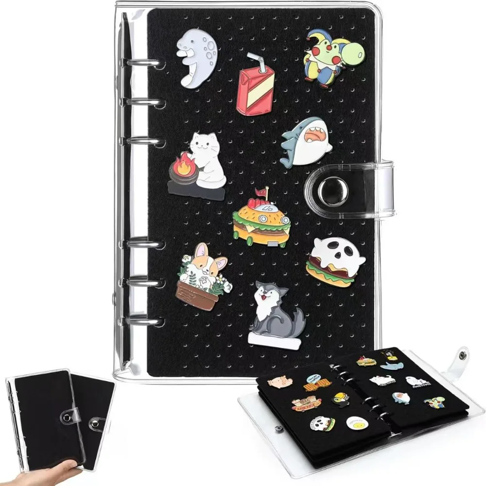 6 Pages Felt Brooch Storage Book Dust-proof Creative Badge Charms Organizer DIY Large Capacity Brooch Display Board