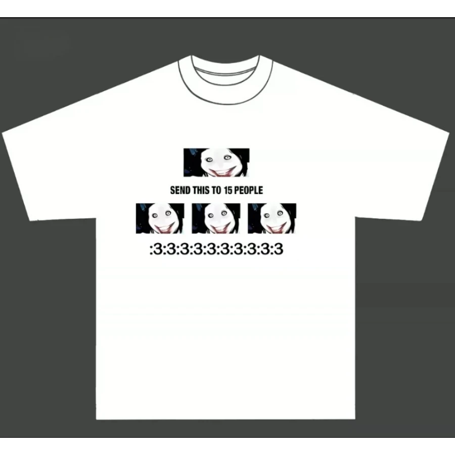 Anime CreepyPasta Jeff The Killer Cosplay Short Sleeve T Shirt Women Men Harajuku Tops Aesthetic Graphics Tshirt Cotton Tees