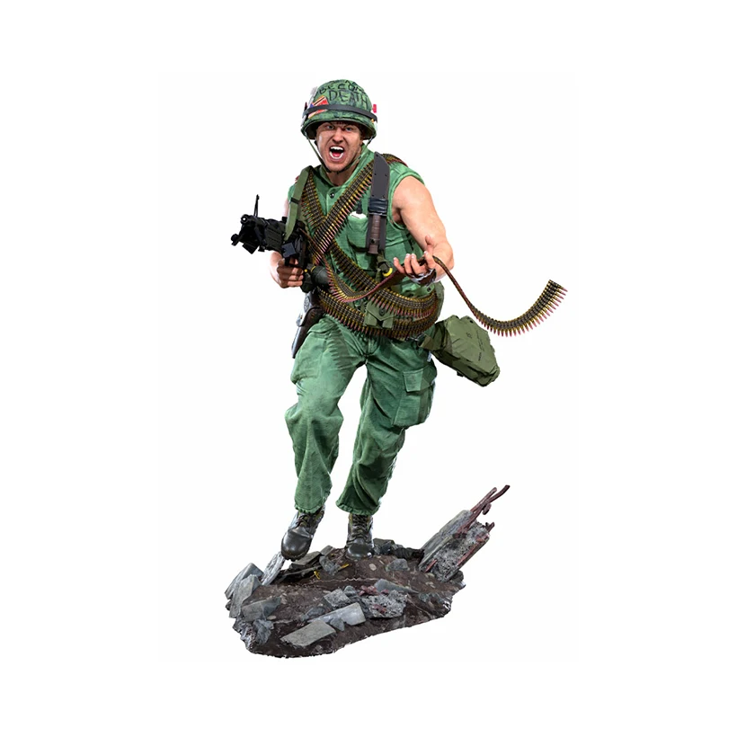 Unassabled 1/18 moderno guerreiro soldado suporte resina figura miniatura modelo kits sem pintura