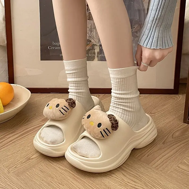 Slippers 2026 New Hello Kitty Best Selling Summer Cute Sandals Girls Cartoon Thick Soled Slippers Women Popular Gift Comfortable