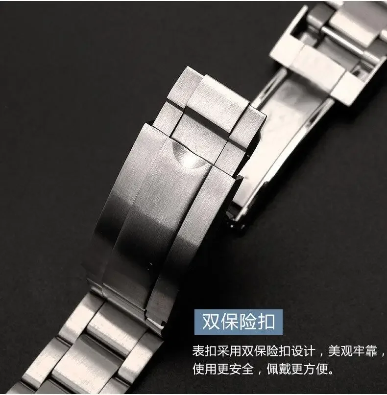 904L Stainless steel Watch strap for Rolex Explorer 2 ditongna diver green black water ghost King accessories 20mm 21mm