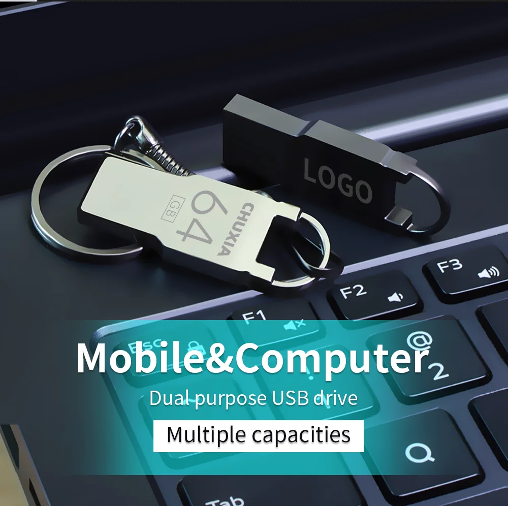 Novo 10 Pçs/lote Grátis LOGO Personalizado USB Flash Drive 2.0 Pen Drive de Alta Velocidade 16GB 32GB 64GB 128G Pendrive Metal U Disk com Embalagem pendrive 128gb frete grátis