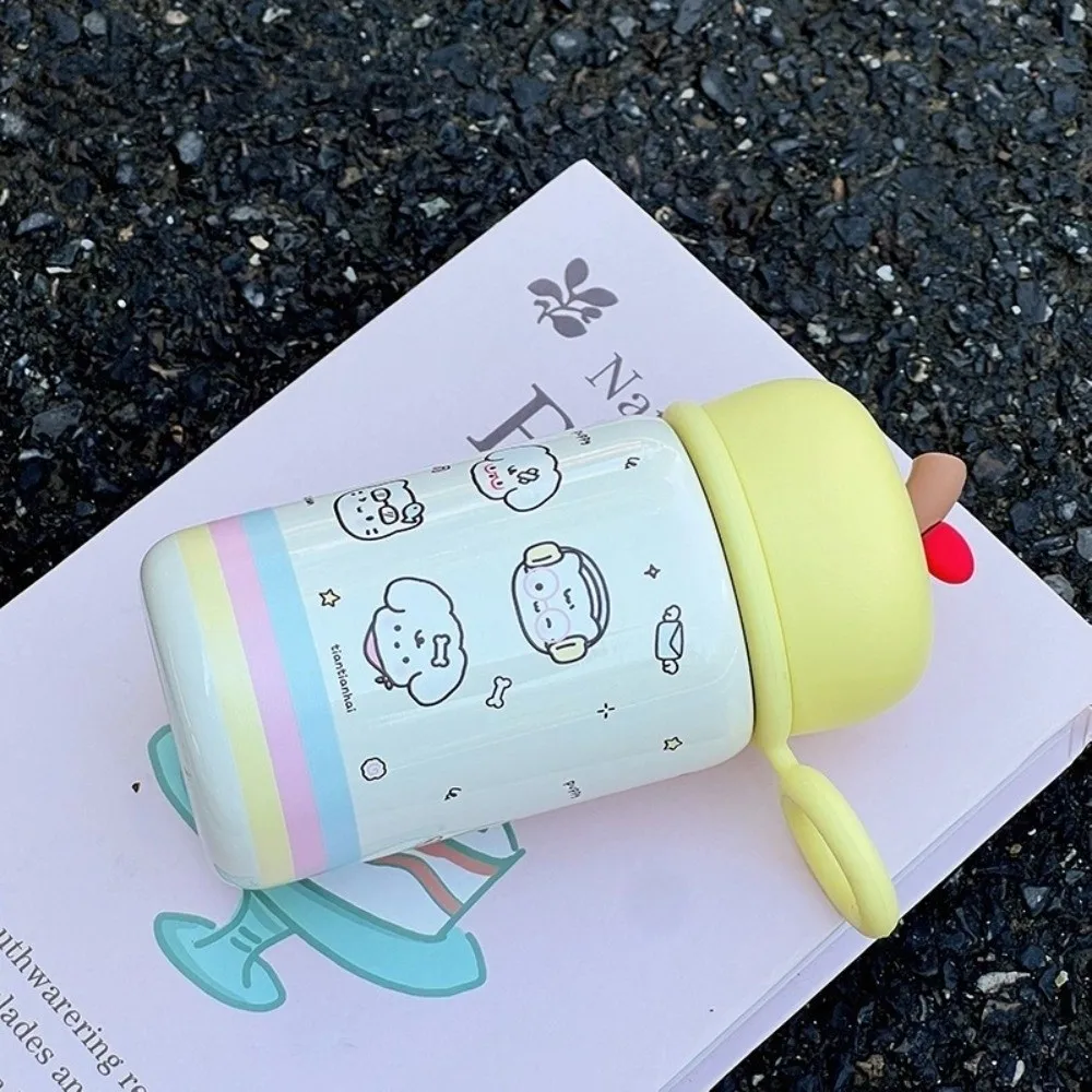 

300 мл милая маленькая вакуумная чашка с изоляцией или охлаждением с подъемной веревкой, изолированная чашка, термокружка высокой емкости для детей студентов