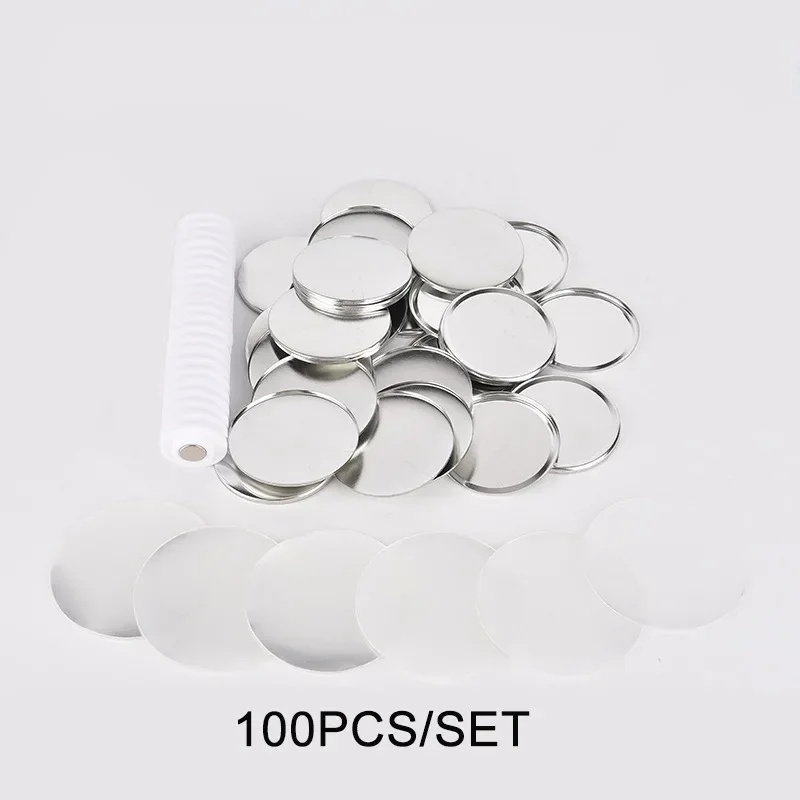 100PCS Round Magnetic Badge Tinplate Magnetic Badge Blank Material Round Badge 25/32/37/44/50/56/58mm