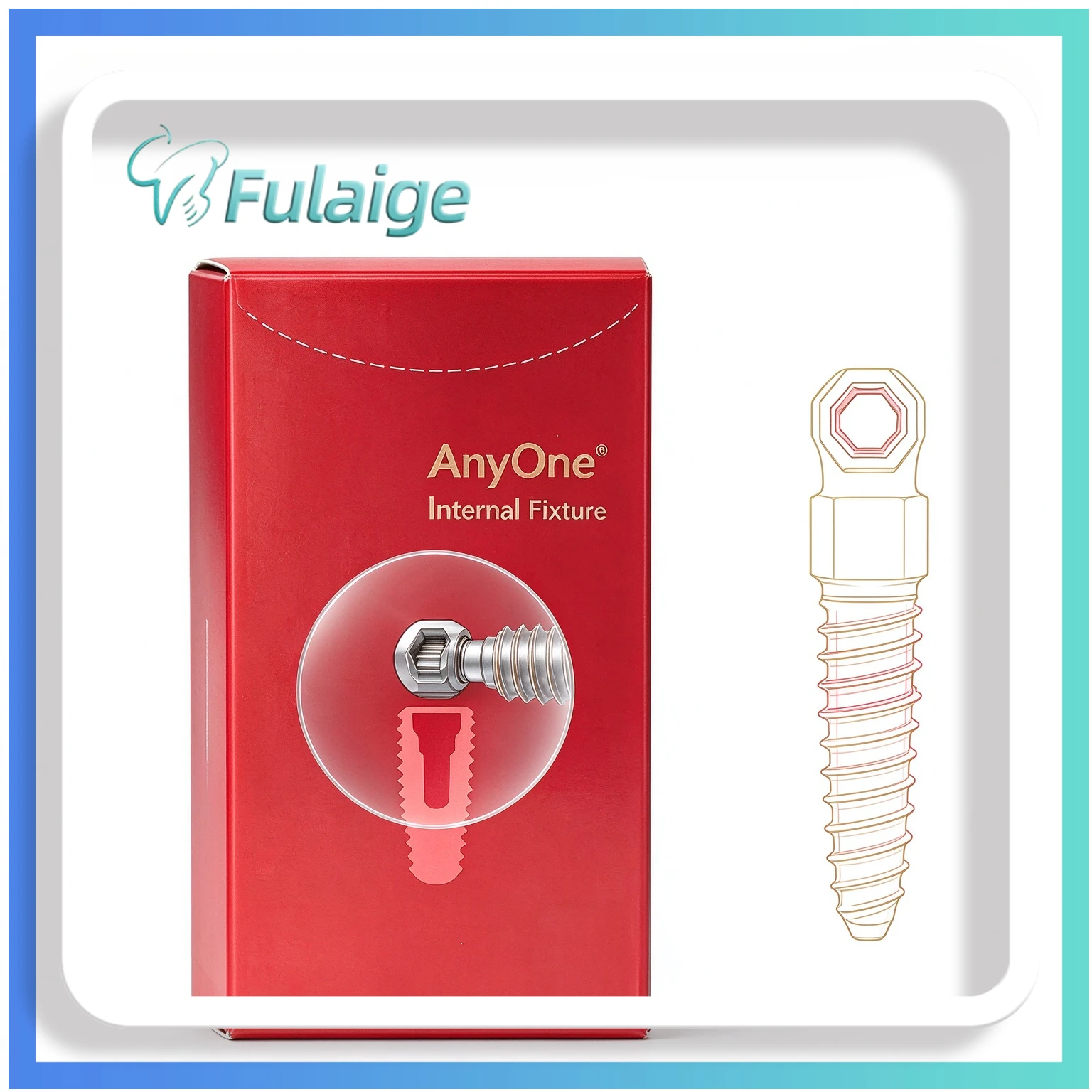 Implant Screw MegaGen AnyOne AO Series Titanium Restoration Accessories Oral Surgery Tools Dental Hydrophilic Surface Prosthetic
