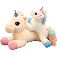 Rainbow Unicorn Plush Toy 16/24/32 Inch Soft Stuffed Animal Perfect Gift For Christmas Or Birthday
