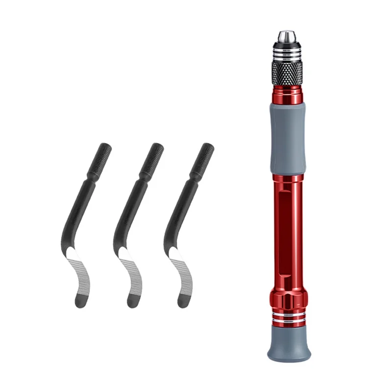 Zestaw noży do usuwania zadziorów A84E-Tool, 3 sztuki, do metalu, żywicy, PVC