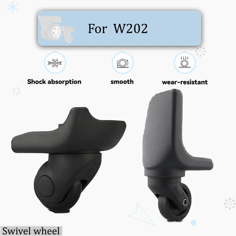 

For W202 Ultra-Smooth Silent Luggage Wheel Replacement Kit - 360° Silent Swivel Wheels for Noise-Free Travel Universal Fit