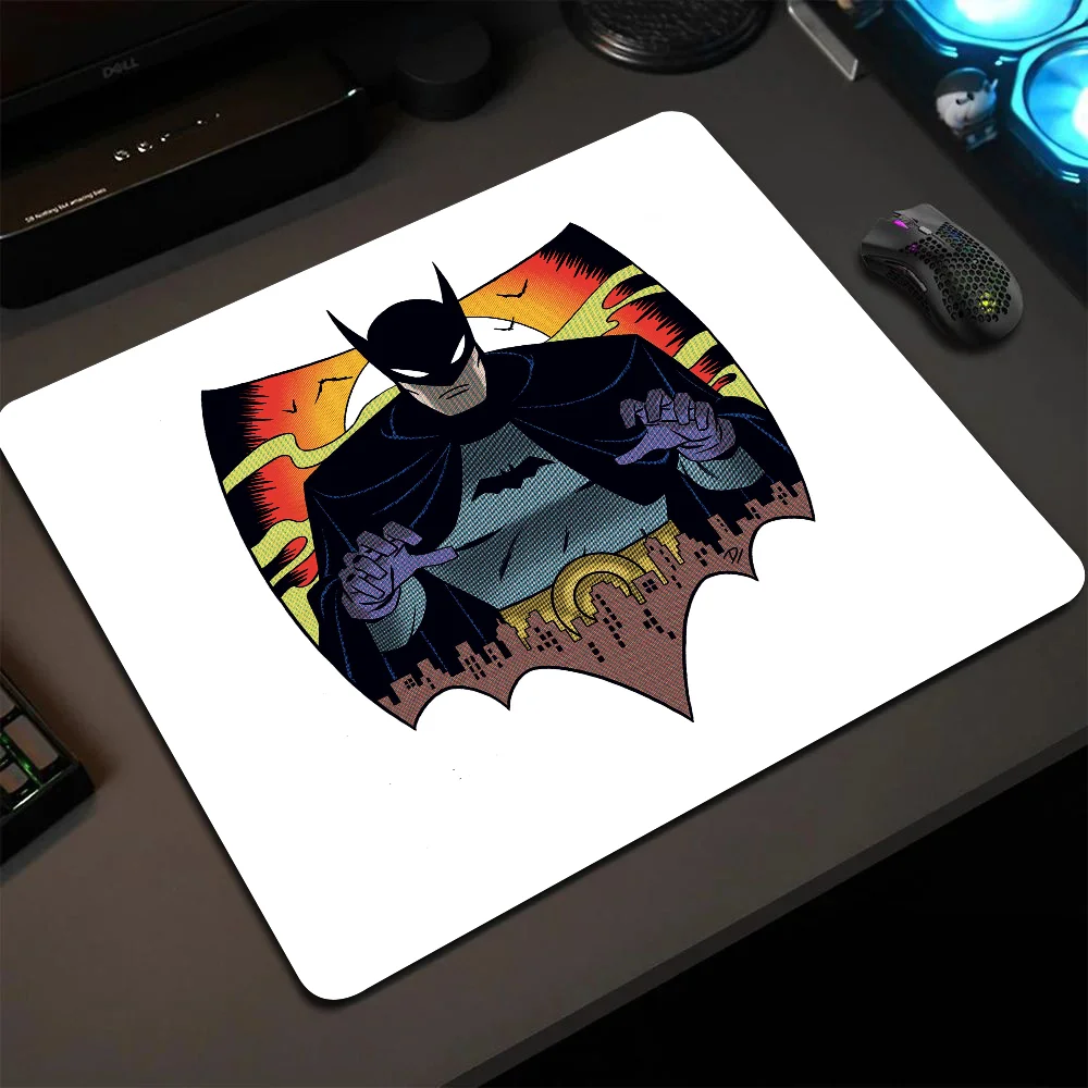 

B-Batman Hero Logo Mousepad Small LockEdge Mouse Pad For Gamers Computer Desk Pad Anti-slip Rubber