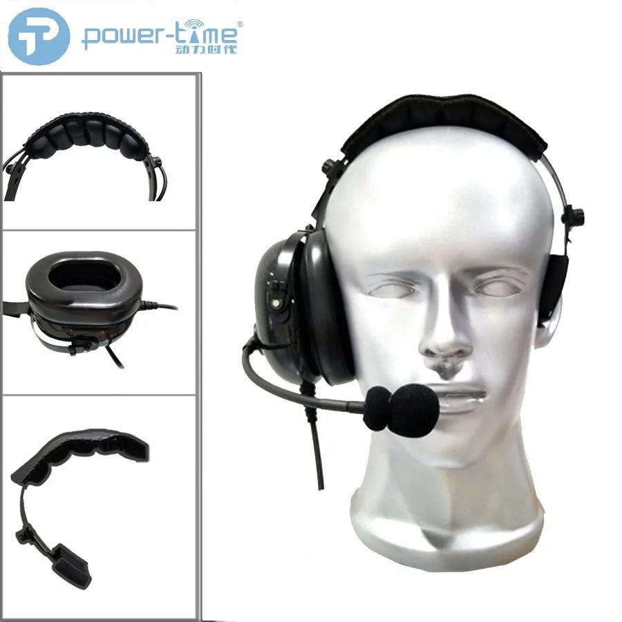 Single Sided Superlight Noise Cancelling Headset Earphone with Boom Microphone