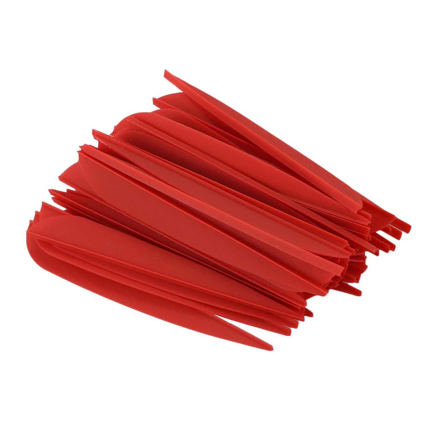 Arrows Vanes 4 Inch Plastic Fletching for DIY Archery Arrows 50 Pack(Red)