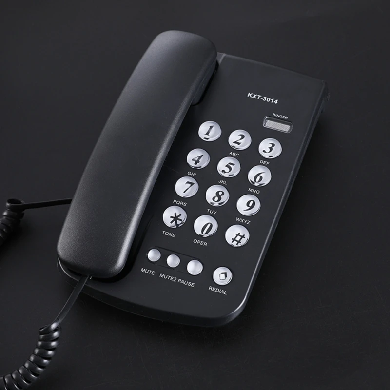 Corded Landline Telephone Desk House Phone with Large Buttons Home Phone Corded Telephone for Home Office Hotel Bathroo