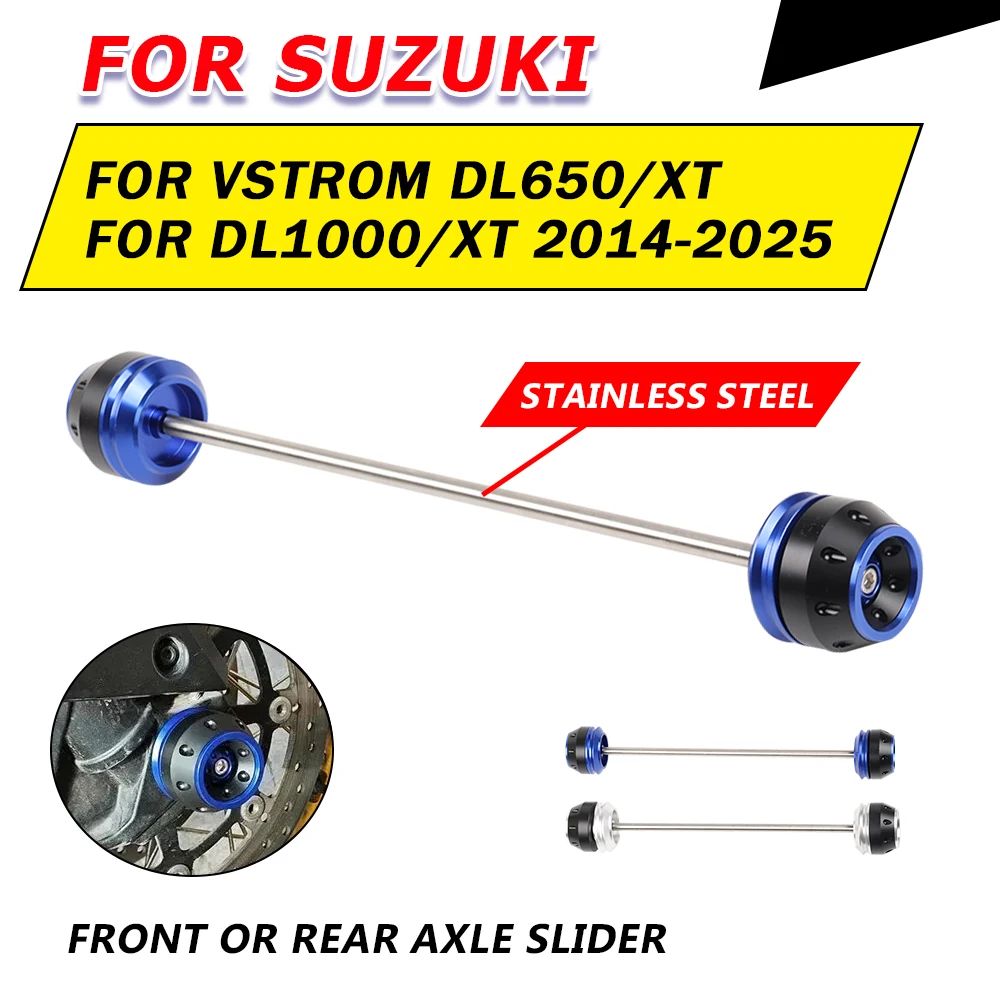 Rear Front Wheel  Axle Fork Crash Slider FOR SUZUKI Vstrom DL650 V-strom 1000 DL 650 XT 650XT DL1000 2024 Motorcycle Accessories