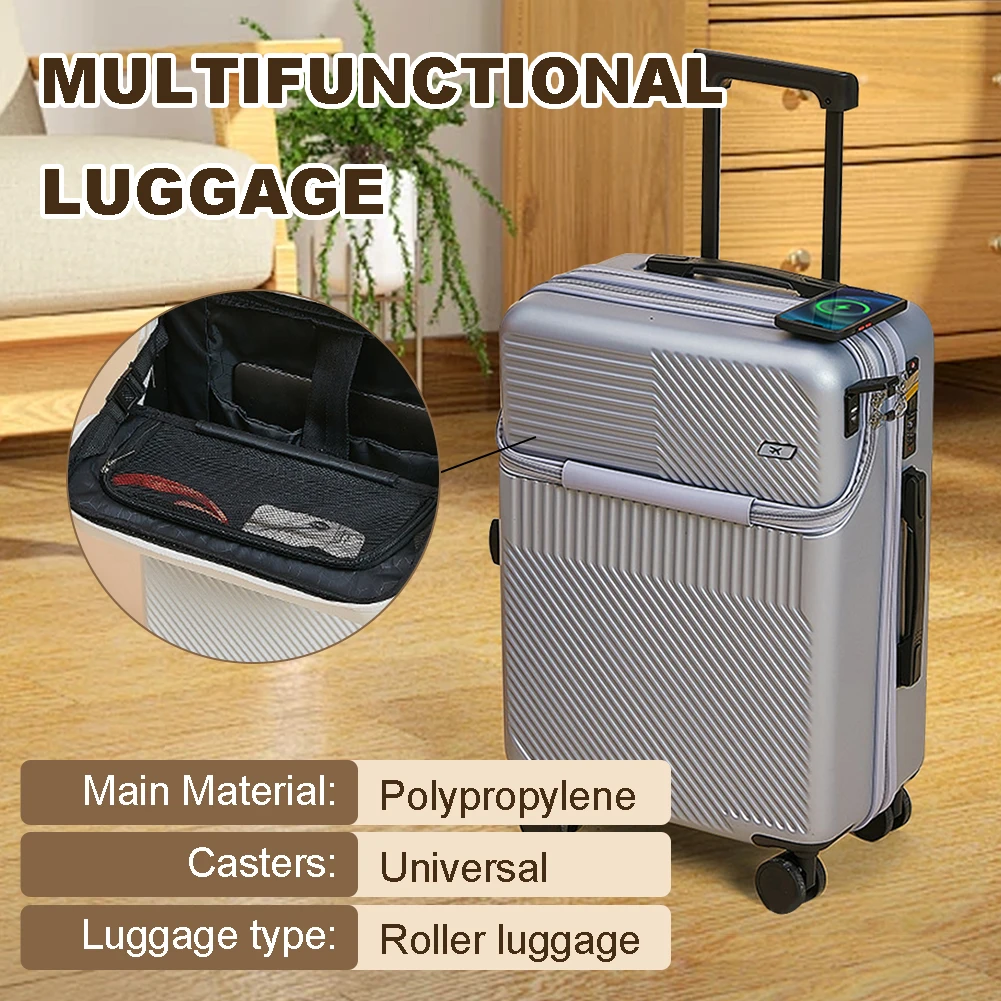 20 Inch Hard Roller Trolley Case with Universal Wheel Luggage High-quality Fashion Travel Suitcase Business Storage Trolley Bag