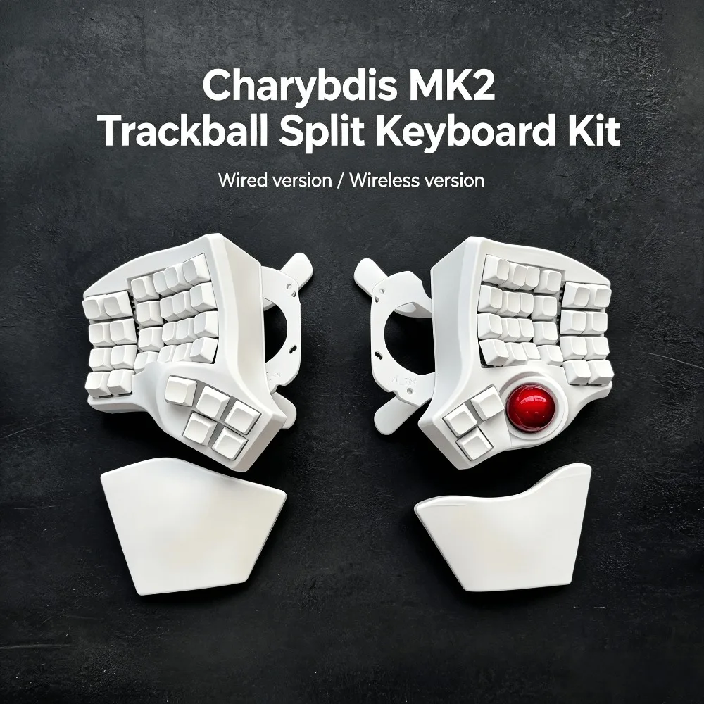 Charybdis 4X6 MK2 Split Keyboard Kit with Palm Pad Custom Hotswap Wireless Wired Bluetooth Trackball Split Gaming Keyboards Set
