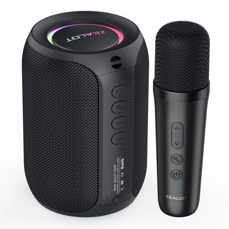 【¥4,641】ZEALOT S62M カラオケ Bluetoothスピーカー ワイヤレスマイク2本 特別割引-アリエク特価アラート