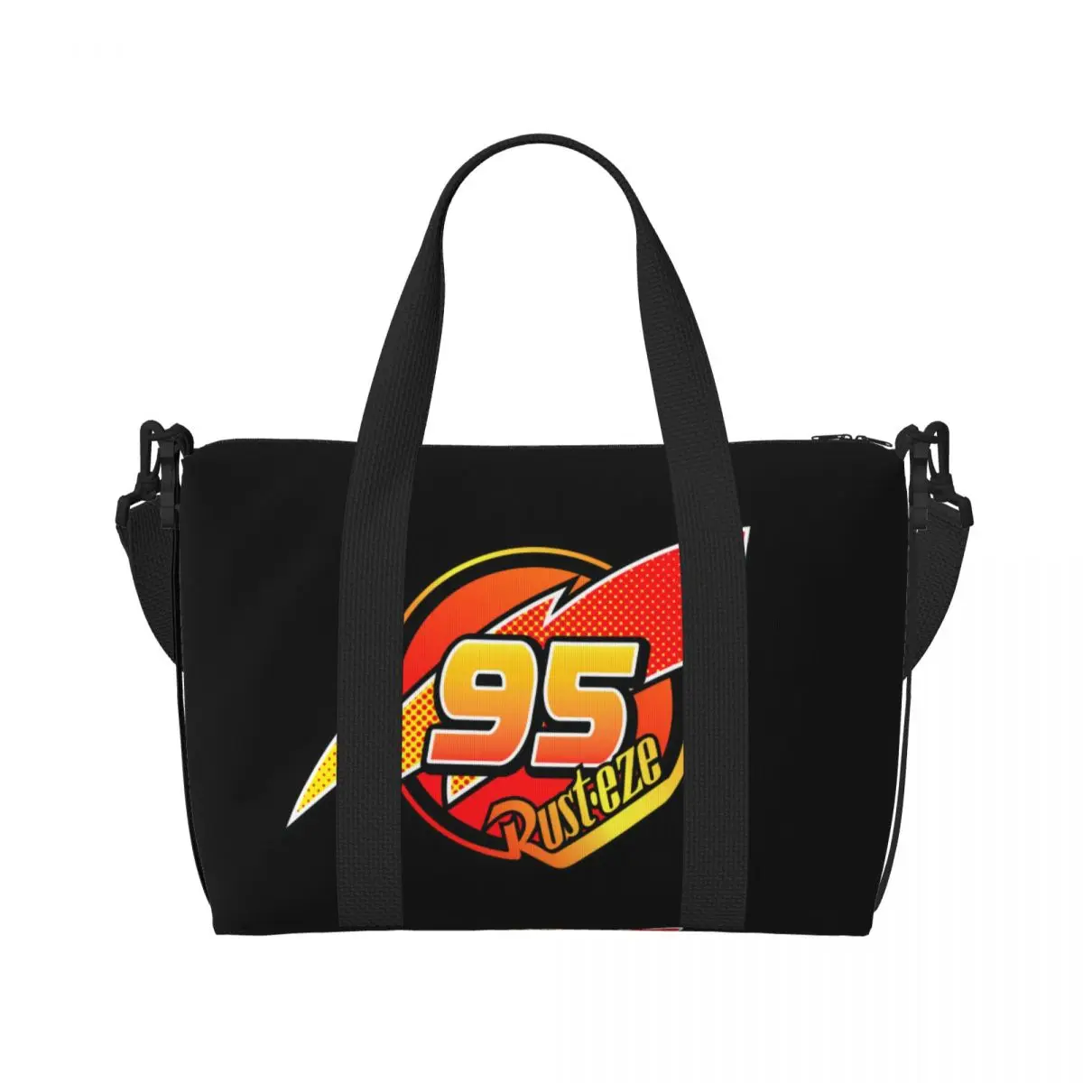 Custom Large Number 95 KaChow Tote Bag for Women Lightning McQueen Shoulder Shopping Beach Gym Travel Bag