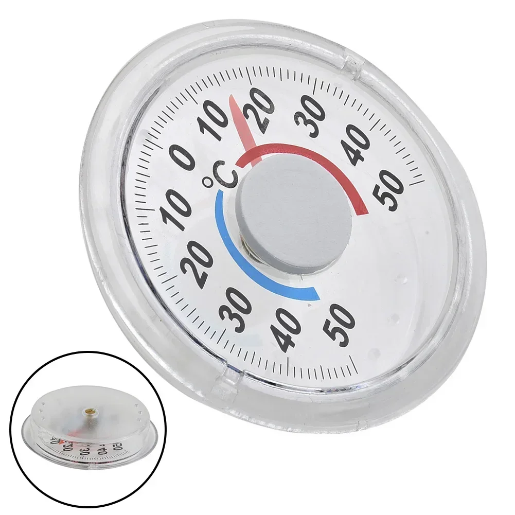 Circular Thermometer Transparent For Window Greenhouse High Accuracy Indoor And Outdoor Measuring Metal Pointer