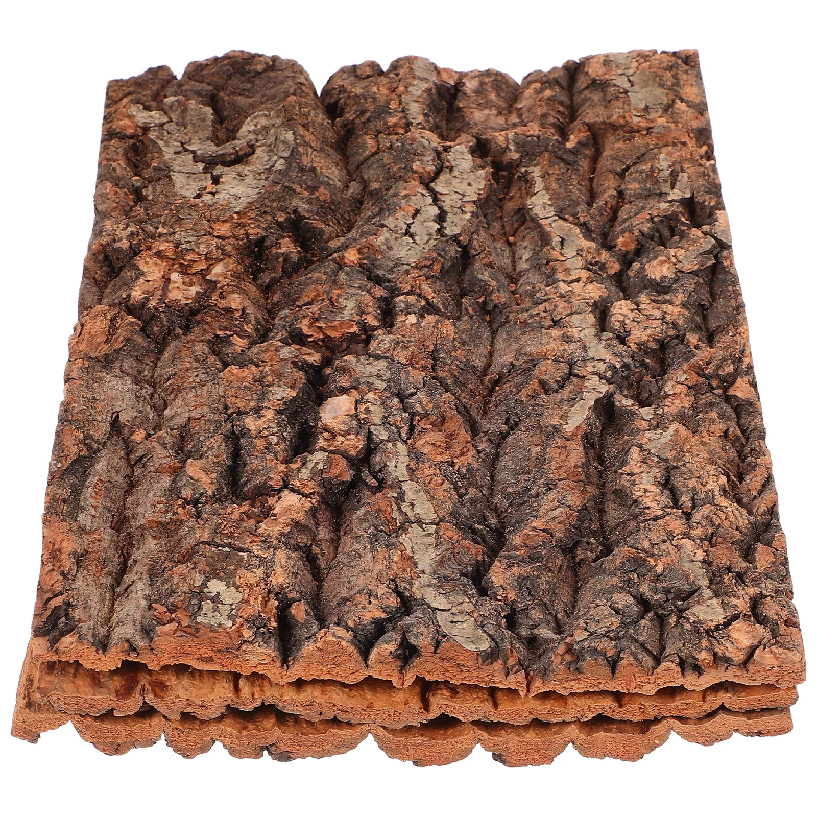 

3Pcs Reptile Bark Natural Terrarium Background Realistic Tree Bark Platform for Turtle Lizard Hamster Habitat