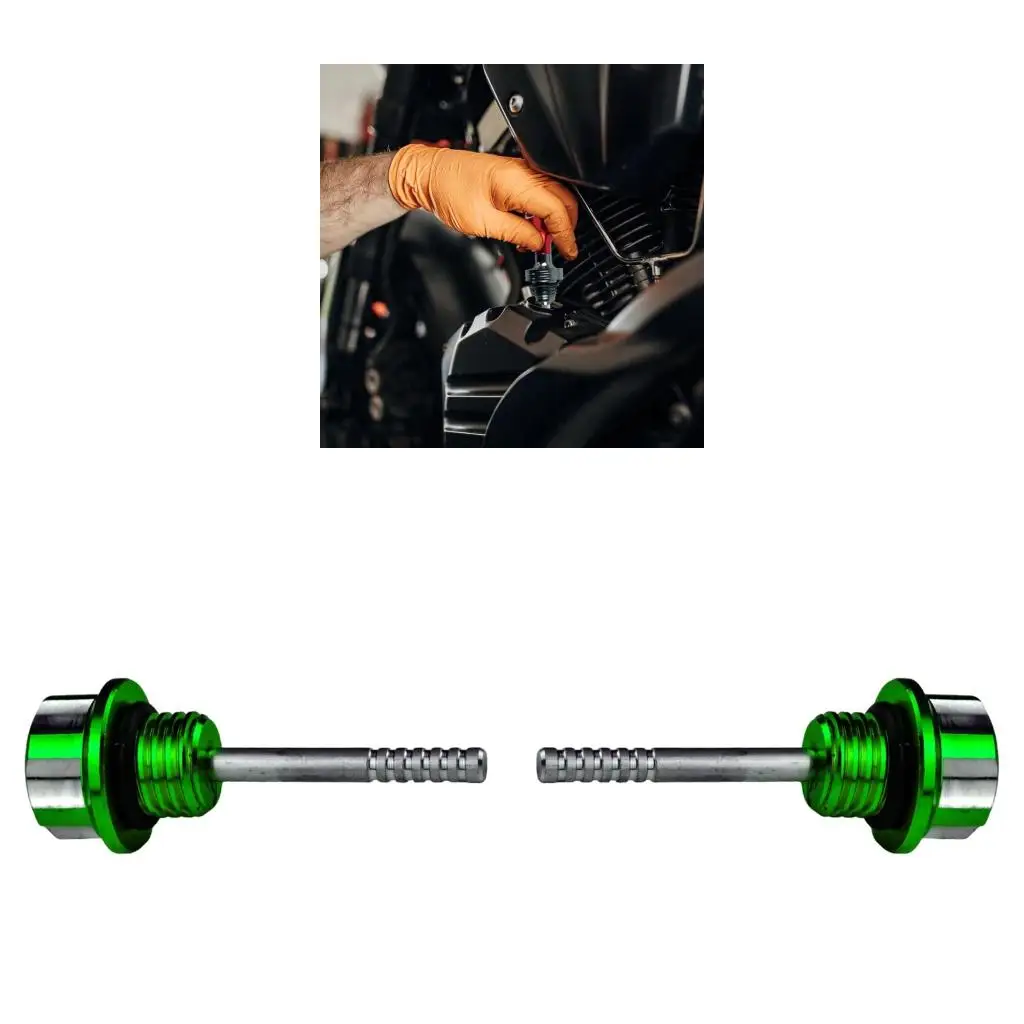 Universal Oil Dipstick Caps Plug Engine Crankcase Oil Level Gauge Dipstick Level Gauge Meter Motorbike Accessories