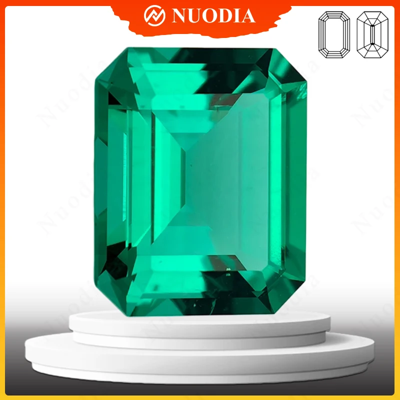 Lab Grown Colombia Emerald Emerald Cut Hydrothermal Emeralds Gemstone for Diy Jewelry Making Material Selectable AGL Certificate