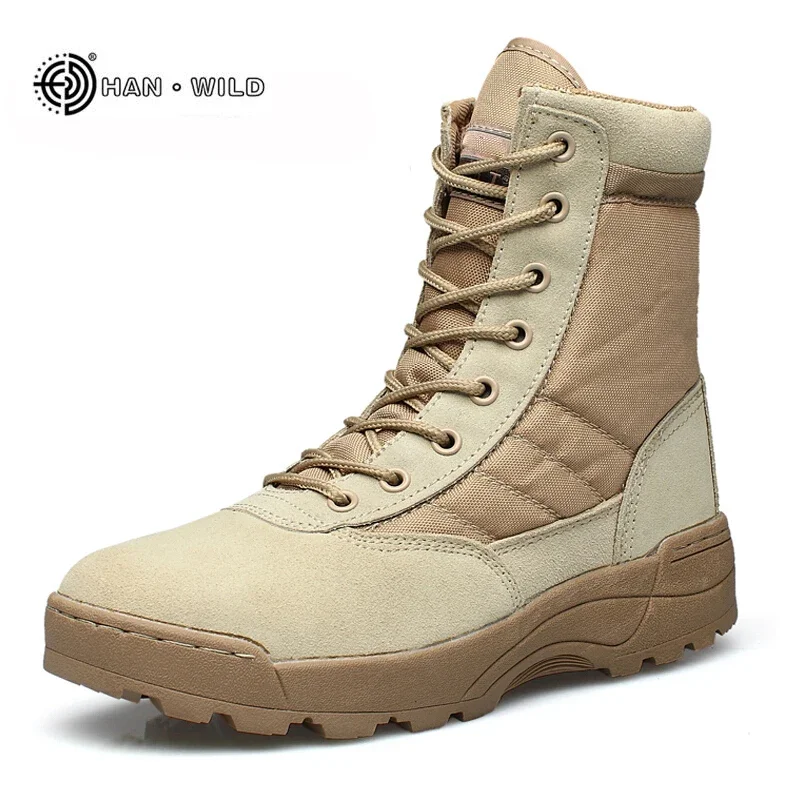 Men Desert Tactical Boots Mens Work Safty Shoes Boot Tacticos Zapatos Ankle Combat Boots