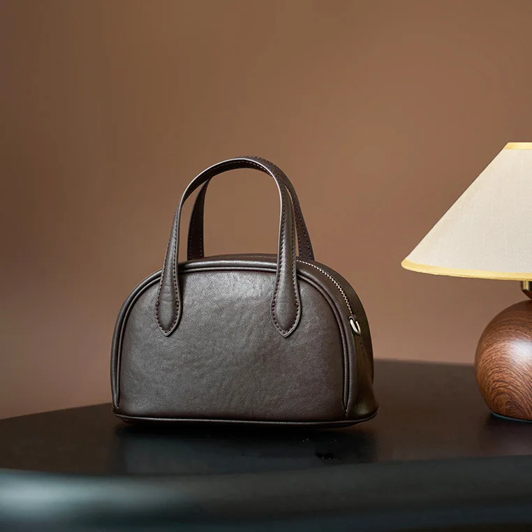 100% جلد طبيعي 2025 T tanned ريترو حقيبة يد نسائية السيدات المألوف التنقل البسيطة Crossbody الفتيات الكتف وسادة حقيبة #3