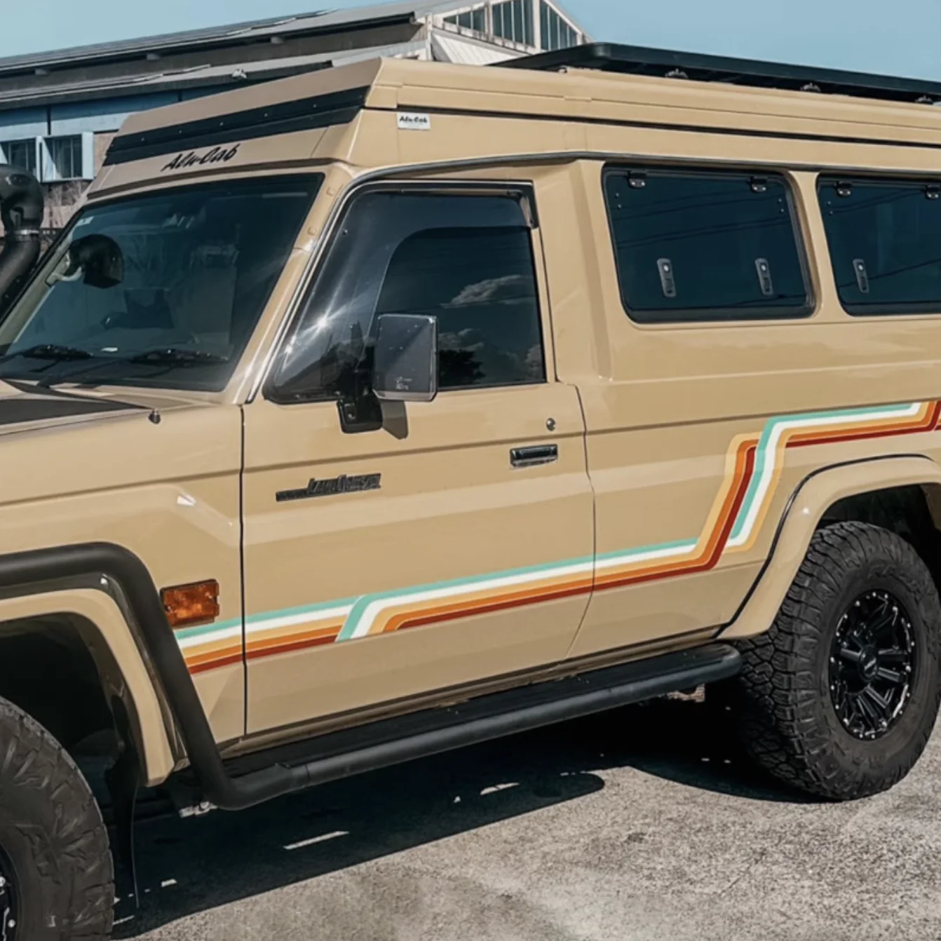 Modified Car Stickers Side Waistline Precut Stripes Decal Vinyl Blackout Wrapping Decoration Graphics for Land Cruiser 78 LC78