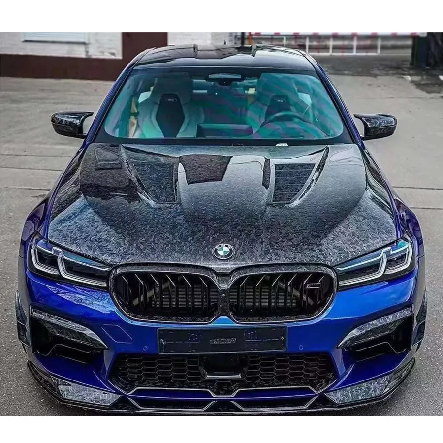

For BMW 5 Series M5 F90 G30 G38 Carbon Fiber Hood Engine Cover Hood Car Headliner V Style Car Accessories body kit