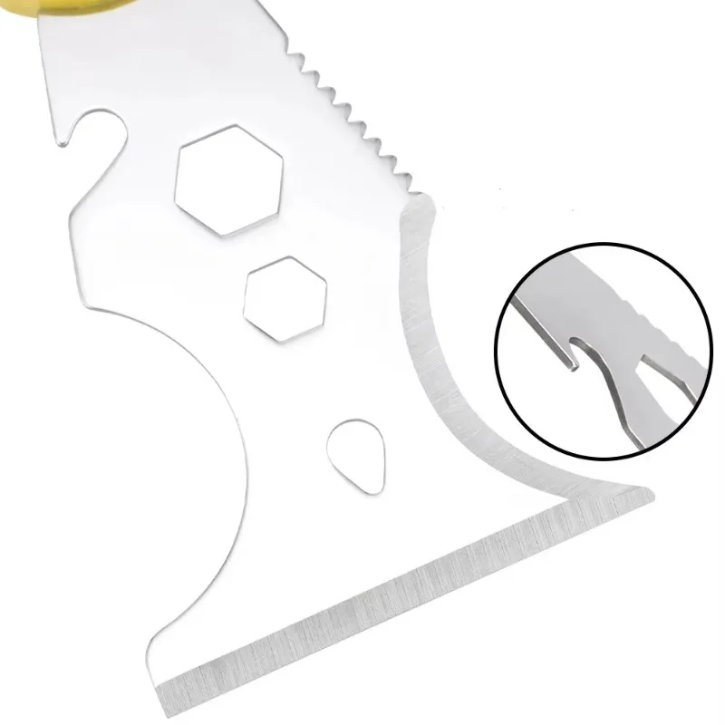15-in-1 Stainless Steel Putty Knife, Multi Use Paint Scraper Tool, Wallpaper Can Opener for Paint Roller Cleaning & Home DIY