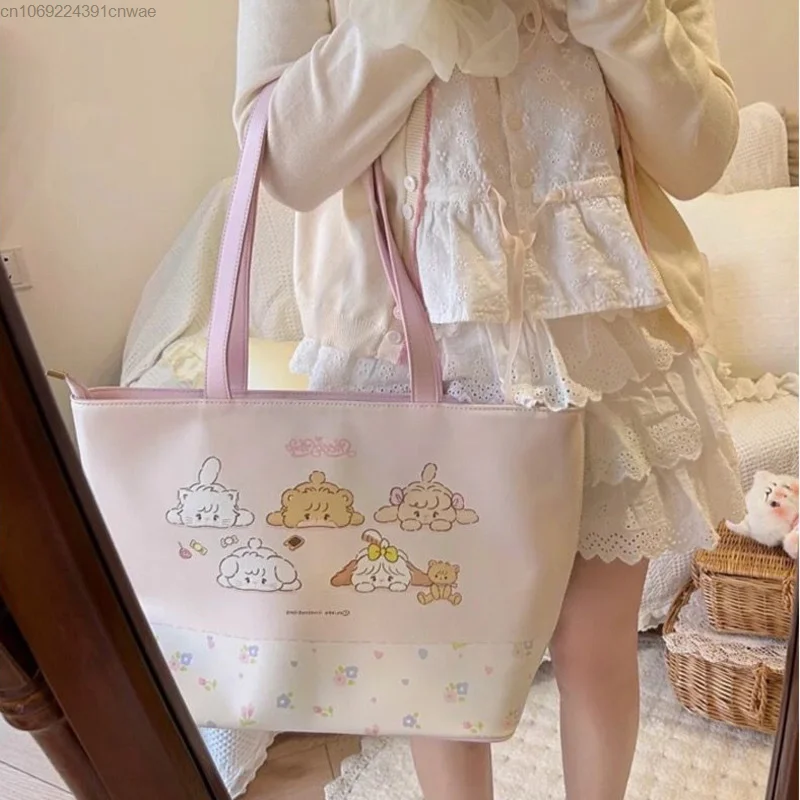 New Mikko Tote Bag Fashion Large Capacity Hand Bag Women's Travel Beach Bag Trend 2023 Kawaii Anime Lolita Girls Shoulder Bag