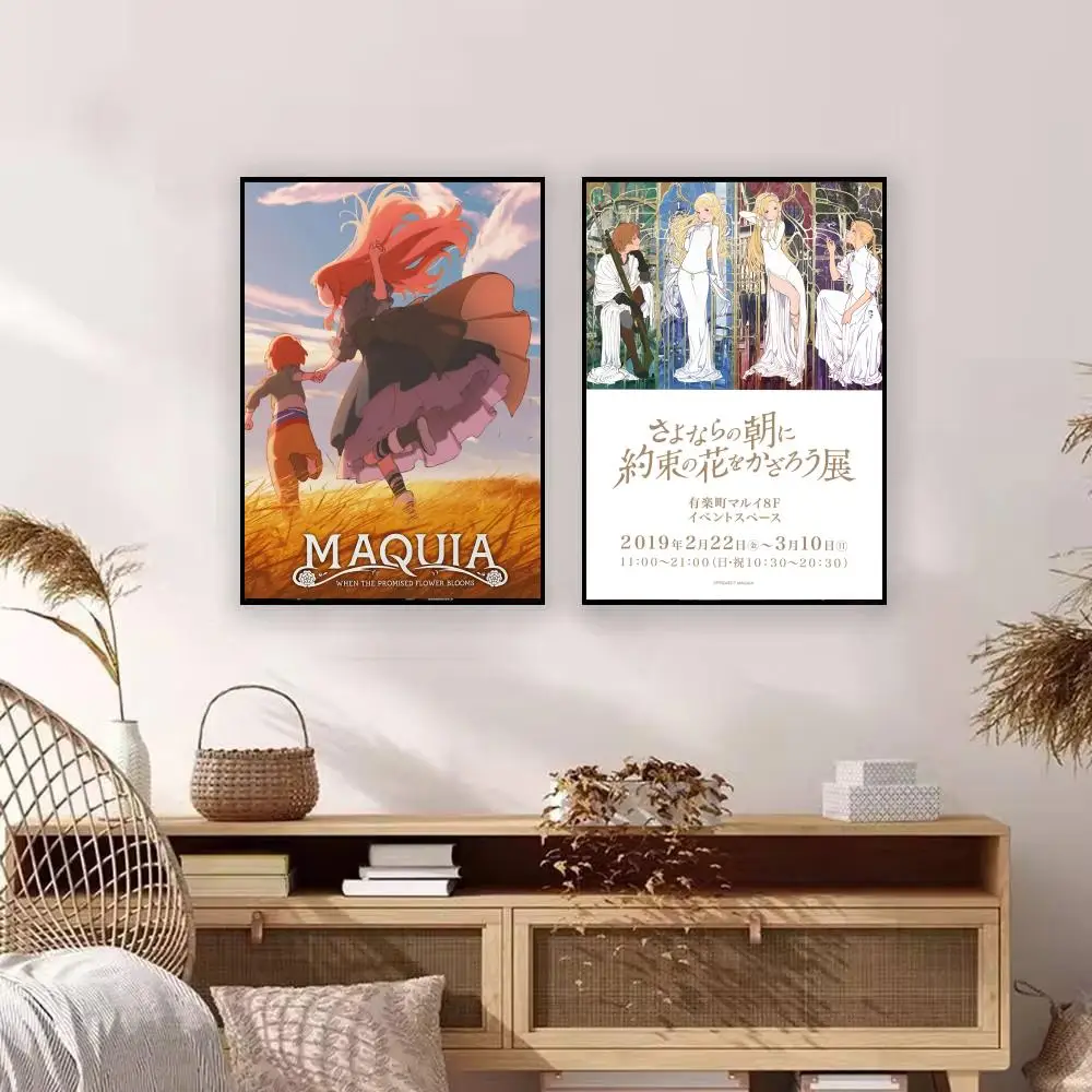 Movie M-Maquia When the Promised Flower Blooms Poster Premium Art Wall Decor, Simple Ornament for Living and Leisure Areas