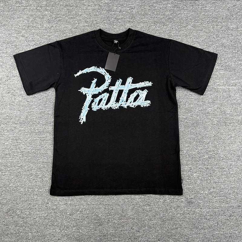 Patta Loose Pure Cotton T-Shirt Casual Multi-purpose Men's Women's Couple Letter Logo Printed Shirt Short Sleeve